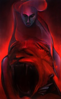 Moon #13 Painting: "Strength" by Larissa Tokmakova