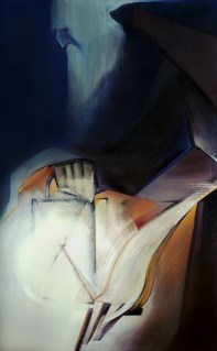 Moon #14 Painting: "The Hermit" by Larissa Tokmakova