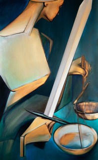 Moon #16 Painting: "Justice" by Larissa Tokmakova